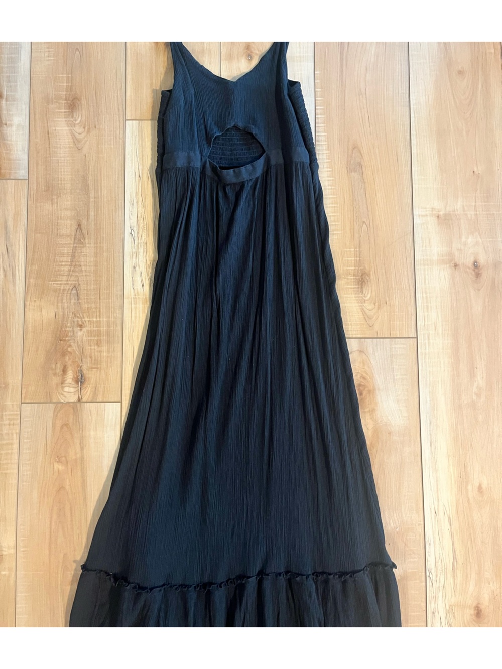 aerie Black Maxi Dress with Side Cutout